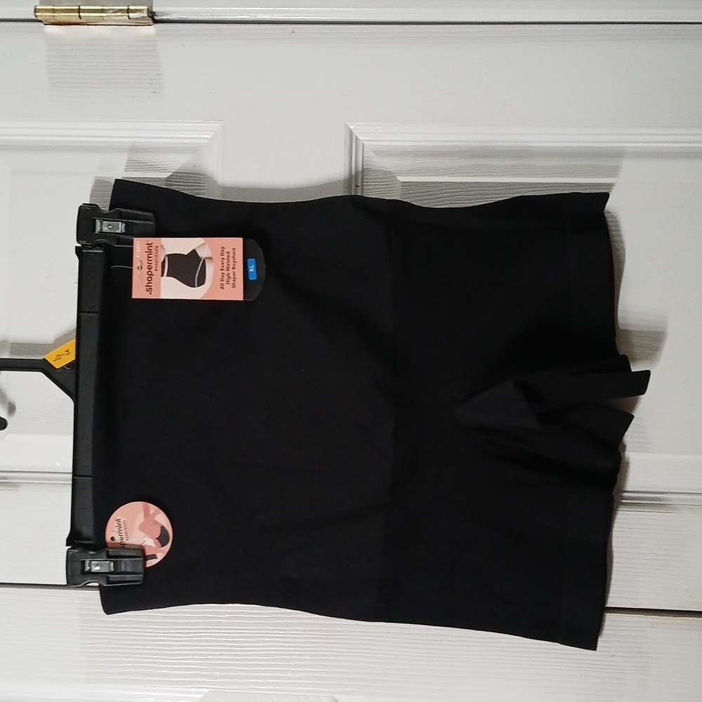 Shapermint Essentials Black High-Waisted Shapewear BoyShorts Sz XL NWT